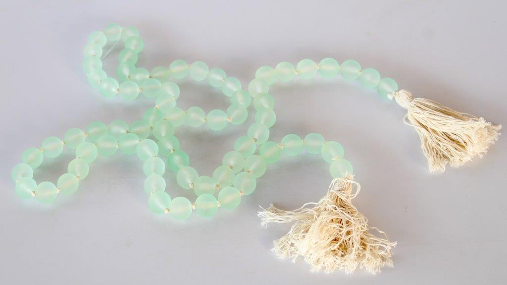 String Of Green Aqua Resin Beads